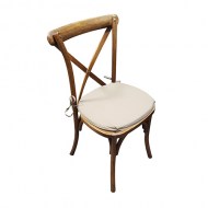 Cross Back Farm Chair with Cushion