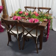 Cross Back Farm Chair & Farm Table