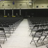 Black Folding Chairs & Black Wentex 20'