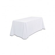 90x132 Tablecloth on 6' Banquet Table