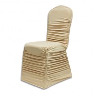 Champagne Ruched Spandex Chair Cover