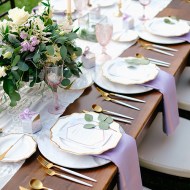 8 ft. Farm Table & Mahogany Chiavari Chairs