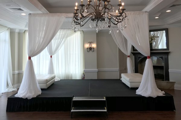 12' x 16' Stage with Sheer Canopy Drape