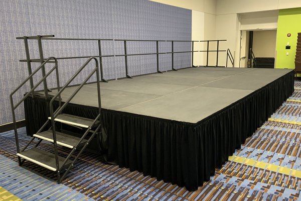 12' x 24' Stage with Guardrails