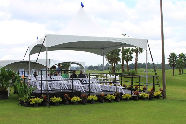 24' Wide Stage with Tiered Risers
