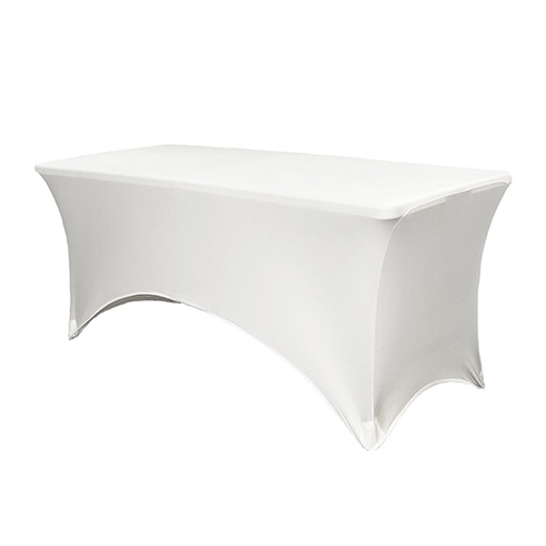 Tablecloth: 6' Banquet: Spandex White
