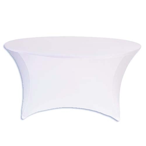 Tablecloth: 60" Round Spandex White