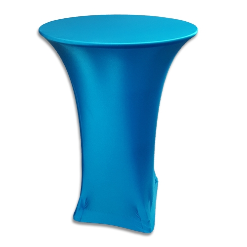 Tablecloth: 30" Round Spandex Caribbean Blue