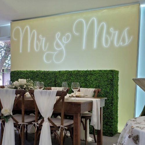 Visual Frame Lightbox: Gold Mr & Mrs 8' x 10'
