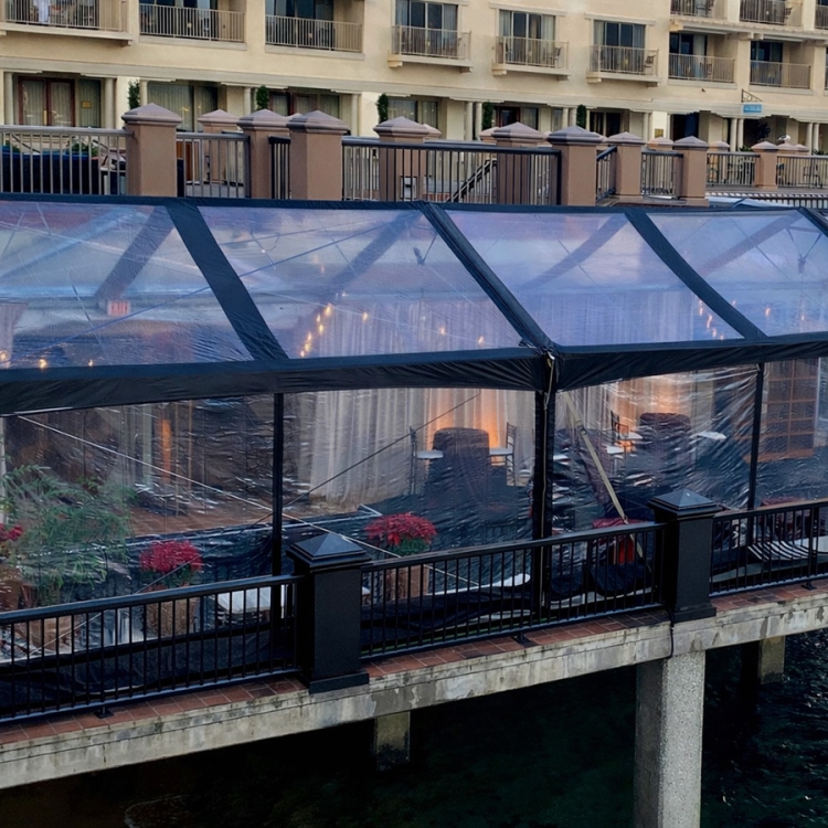 Jumbotrac Tent: 20' Wide Clear (20'-80')