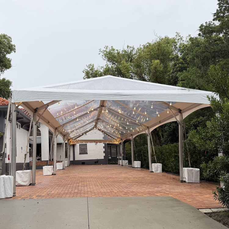Jumbotrac Tent: 20' Wide Clear (20'-80')