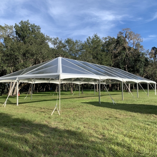Jumbotrac Tent: 40' Wide Clear (40'-100')