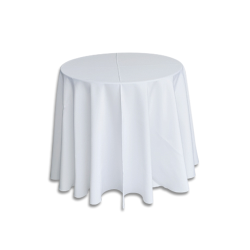 Linens 90 Inch Round Polyester White, 90 Inch Round Table