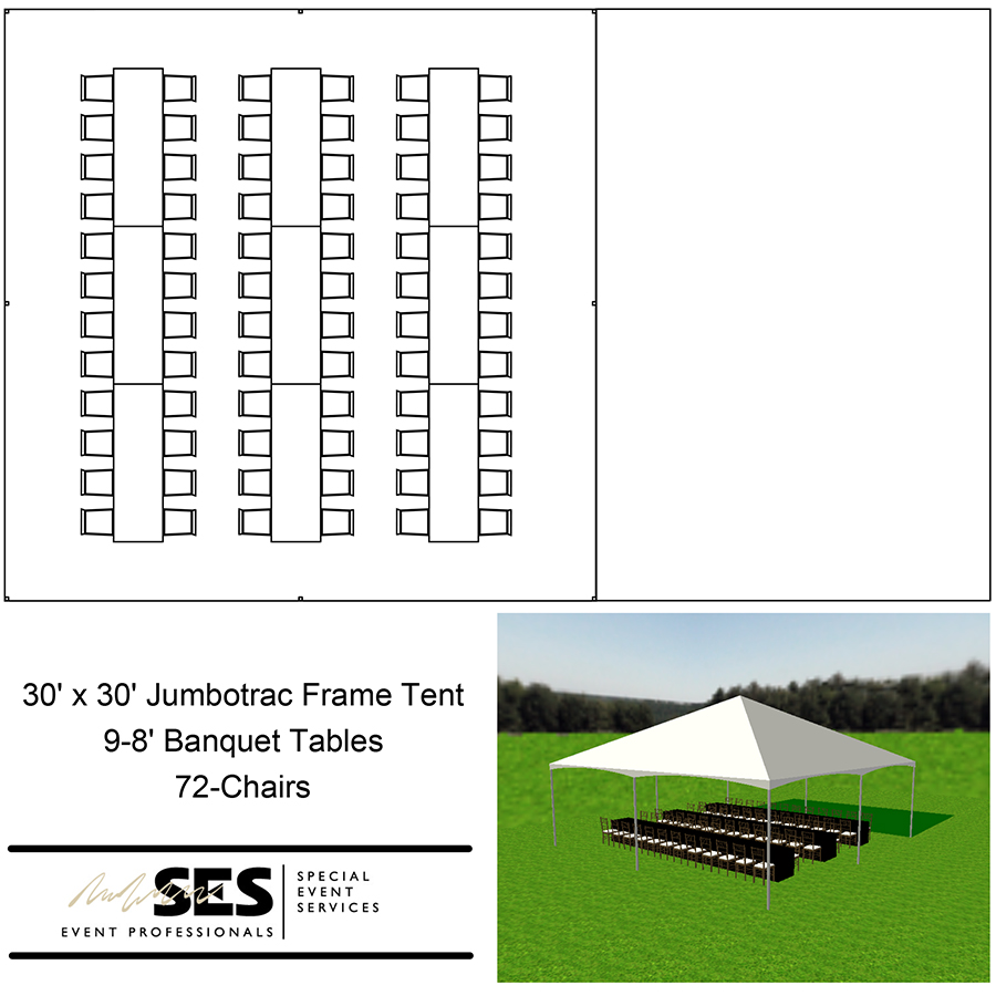 Tents : Jumbotrac Frame Tent Solid:30' x 30