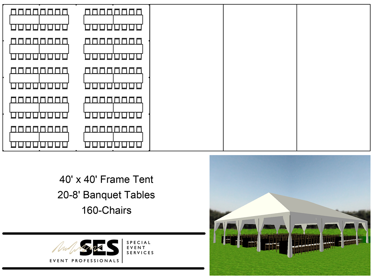 Tents Frame Tent40' x 40'