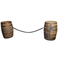 Whiskey Barrels with Rope