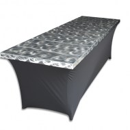 Black Spandex with Aluminum Table Topper