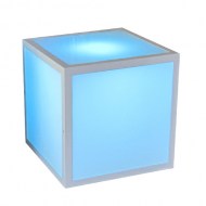 Cube: White Plexiglass with Uplighting