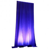 Drape: White Crinkle Taffeta 20' with uplighting