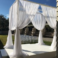 Pipe & Drape Canopy on Stage