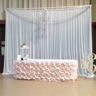 Pipe & Drape Chandelier Backdrop