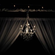 Pipe & Drape Canopy with Chandelier