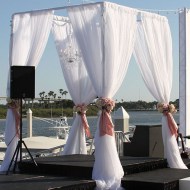 Pipe & Drape Canopy with Chandelier