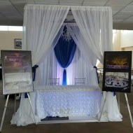 Pipe & Drape Canopy with Chandelier