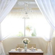 Pipe & Drape Canopy with Chandelier