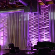 3D Wall Panels with Drape & Uplighting