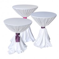 White Tablecloth: Tied with Sash