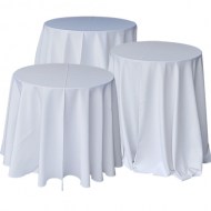 White Tablecloth: Drops to floor
